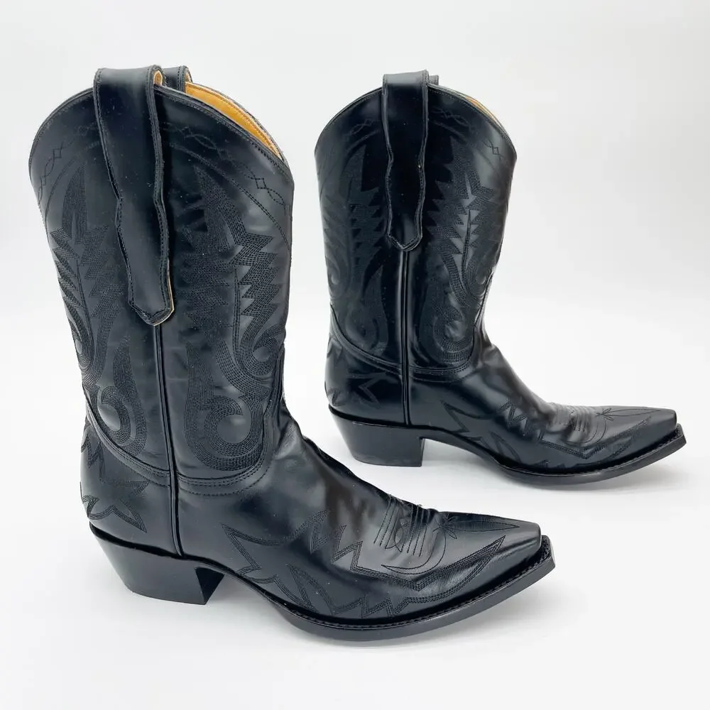 Old Gringo Women's 8 Nevada Black Leather Embroidered Western Cowgirl Boots - Picture 2 of 11